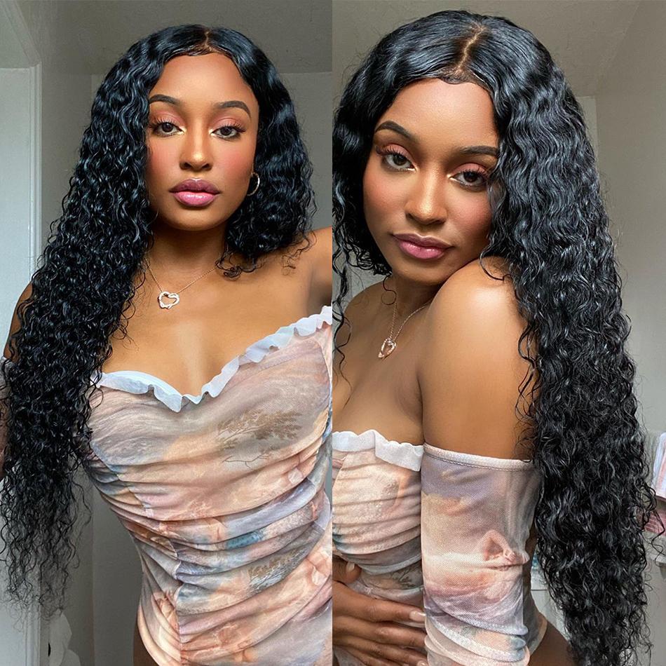 Indian Deep Wave Bundles With 13×4 Lace Frontal 10A Grade 100% Human Remy Hair MYLOCKME