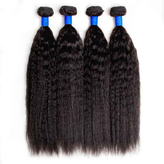 Kinky Straight 4 Bundles Bundles de Tissage de Cheveux Brésiliens 100% Remy Extension de Cheveux Humains MYLOCKME 