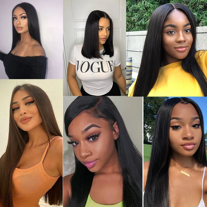 Indian Straight Bundles With 13×4 Lace Frontal 10A Grade 100% Human Remy Hair MYLOCKME