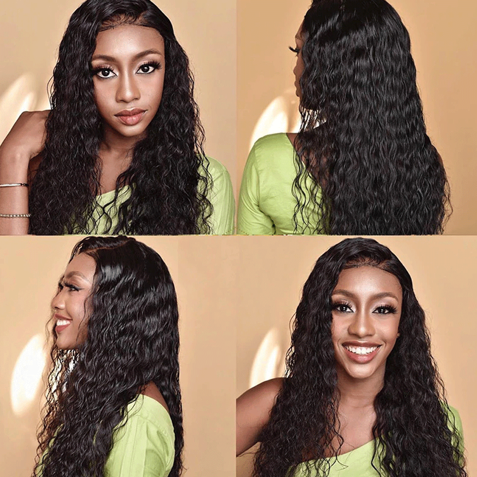 Indian Water Wave Bundles With 4×4 Closure 10A Grade 100% Human Remy Hair MYLOCKME