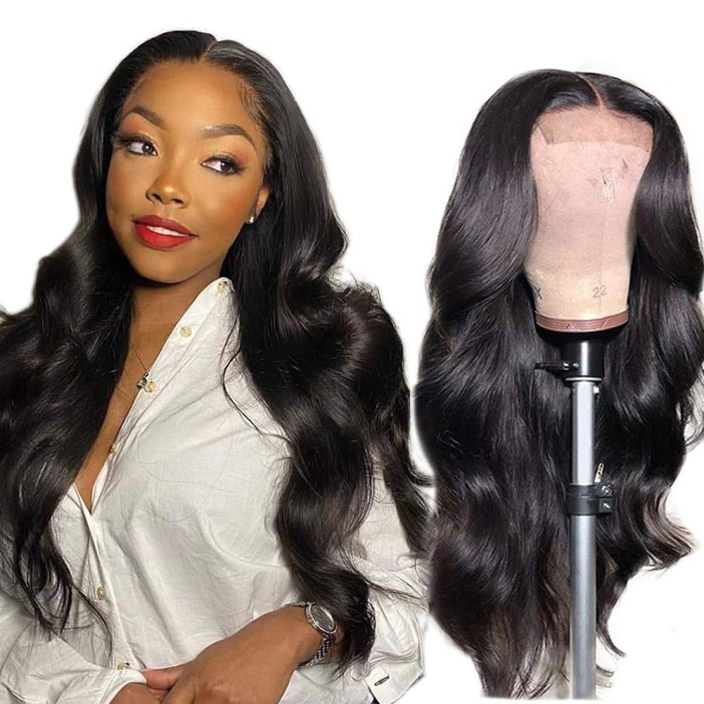5x5 Transparent Lace Closure Wigs Body Wave Remy Human Hair Wigs Natural Color 180%/150% Density MYLOCKME
