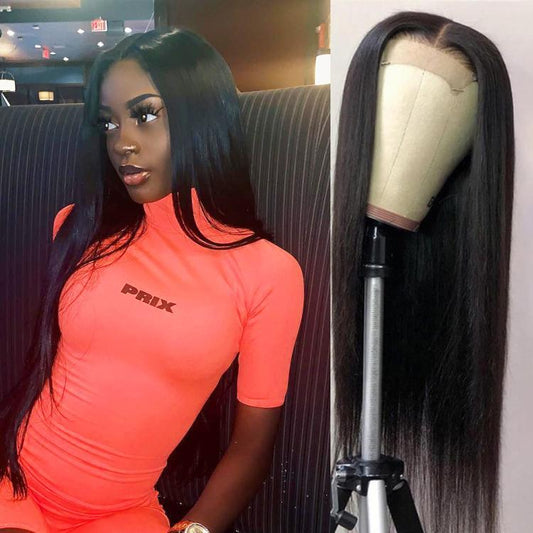6x6 Lace Closure Wigs Straight Hair Wigs Remy Human Hair Wigs Bling Hair 180%/150% Density - Bling Hair