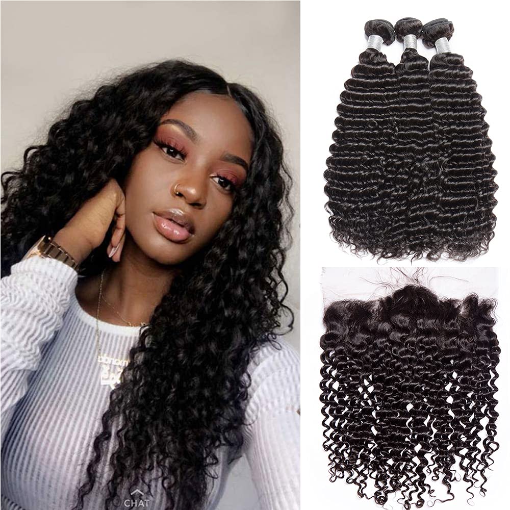 Brazilian Kinky Curly Bundles With 13×4 Lace Frontal 10A Grade 100% Human Remy Hair MYLOCKME