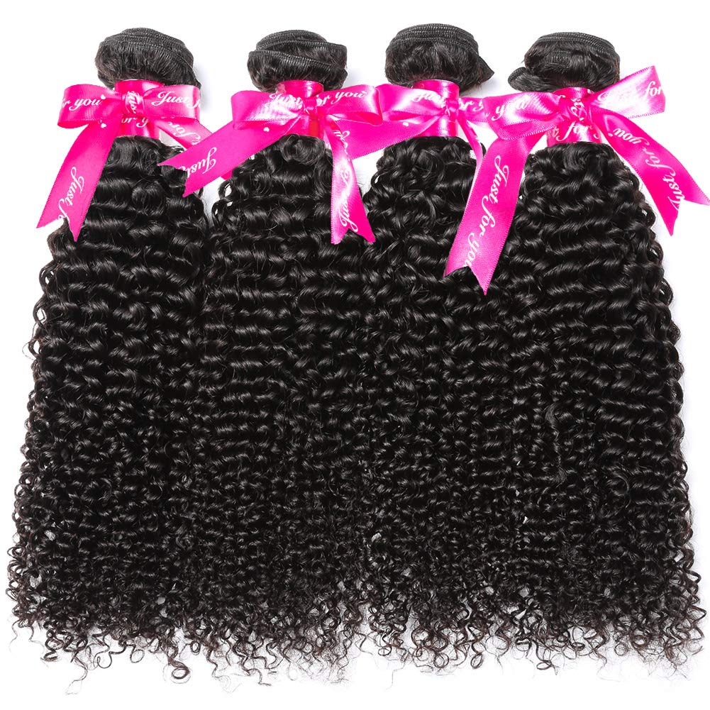 Brésilien Kinky Curly 4 Bundles Avec 4 × 4 Lace Closure 10A Grade 100% Humain Remy Hair MYLOCKME