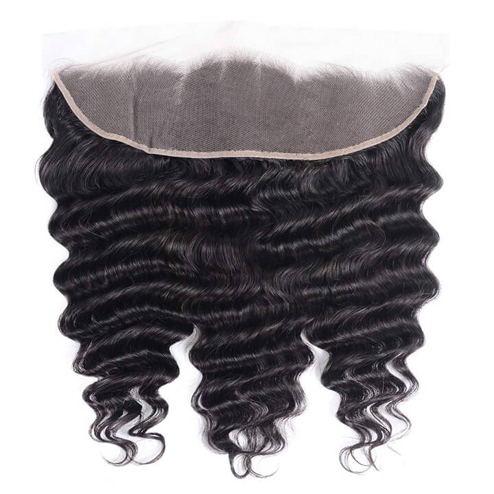 Brazilian Loose Wave 4 Bundles with Frontal 13x4 Ear to Ear Lace Frontal Closure MYLOCKME