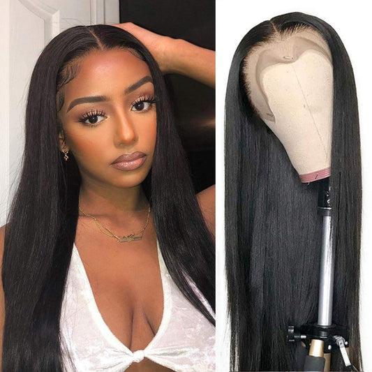 13x6 Transparent Lace Front Wigs Straight Hair Wigs Human Hair 180%/150% Density 9A Grade MYLOCKME