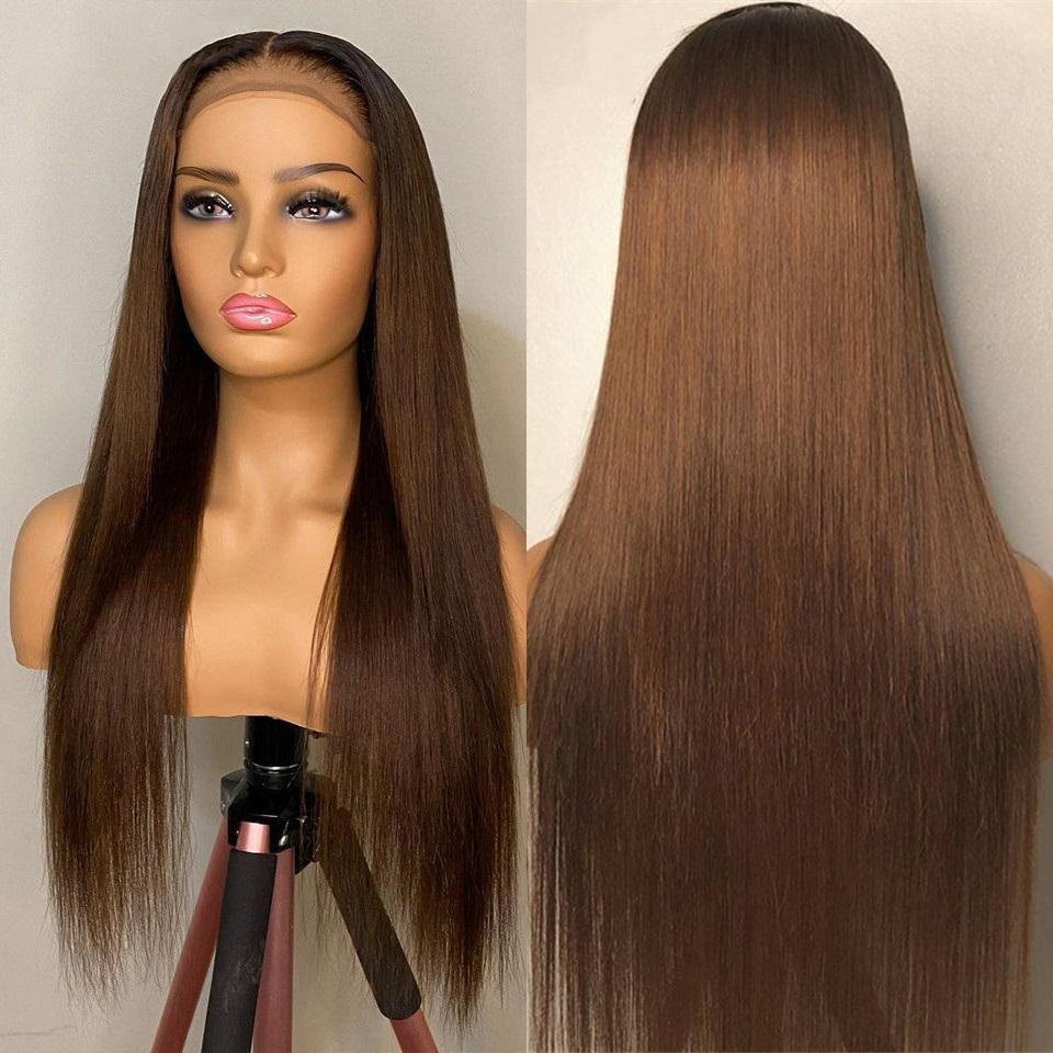 Honey Brown Straight 13x4 HD Lace Front Wig MYLOCKME