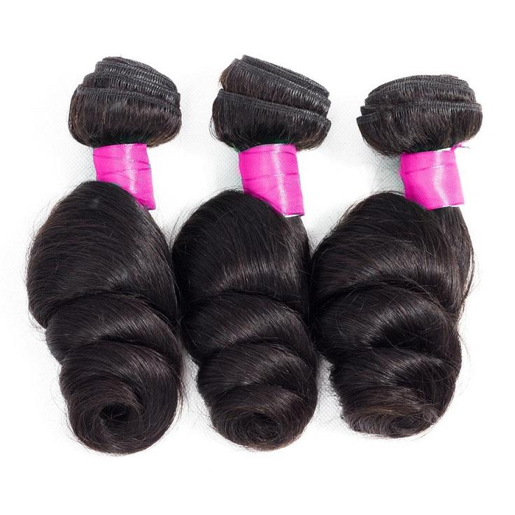 Peruvian Loose Wave Bundles With 13×4 Lace Frontal 10A Grade 100% Human Remy Hair MYLOCKME