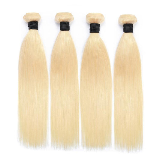 Brazilian Straight 4 Bundles 100% Human Hair Weave Bundles 613 Color Remy Hair Extension MYLOCKME