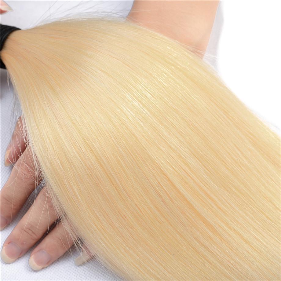 Brazilian Straight 3 Bundles 100% Human Hair Weave Bundles 613 Color Remy Hair Extension MYLOCKME
