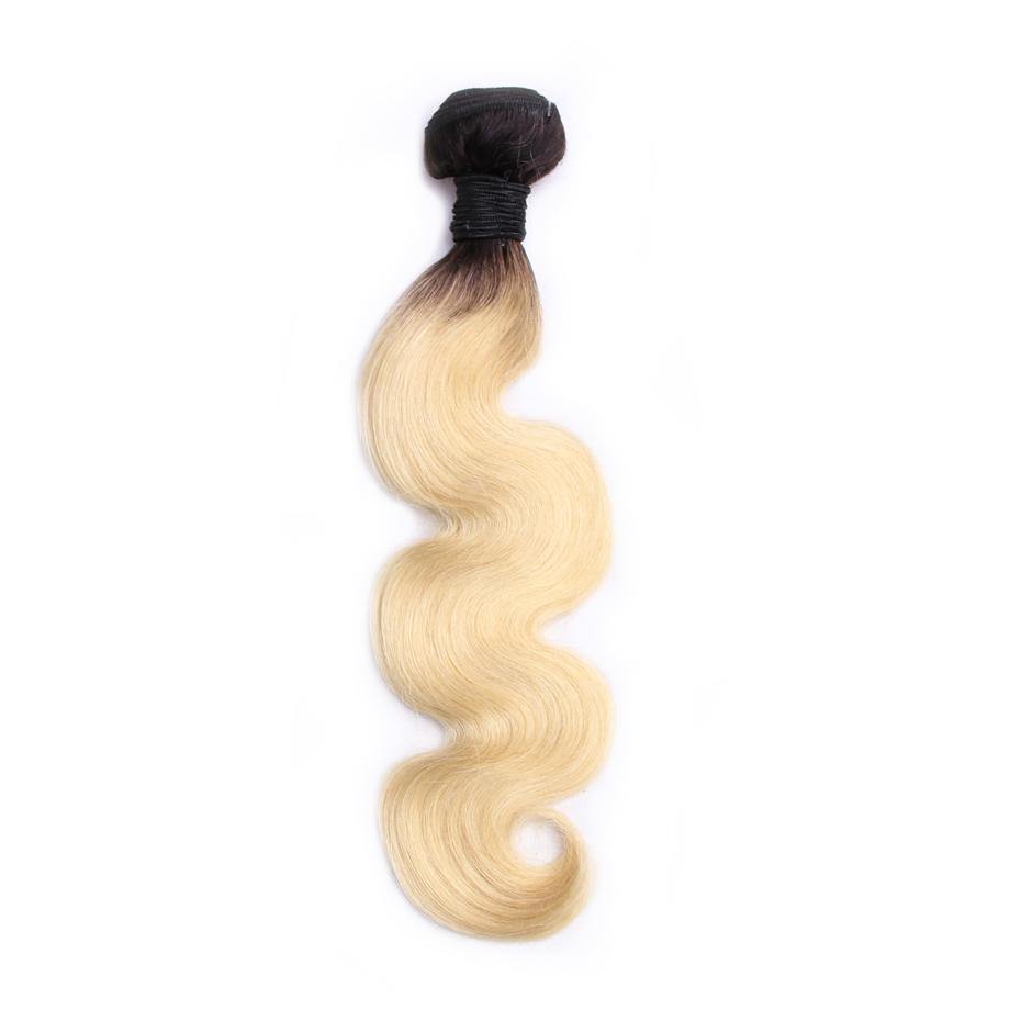 Cheveux Brésiliens Vague de Corps 10A Grade Remy 100% Cheveux Humains 1 Bundle Deal 1B/613 # Couleur MYLOCKME 