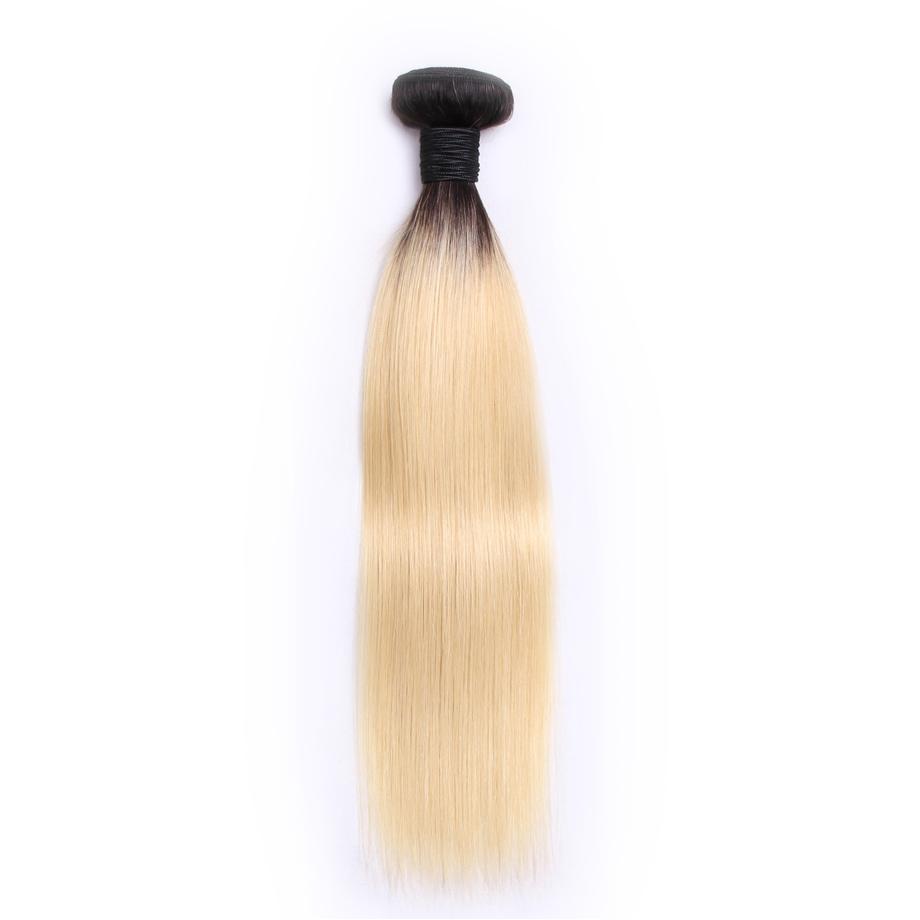 Cheveux Raides Brésiliens 10A Grade Remy 100% Cheveux Humains 1 Bundle Deal 1B/613 # Couleur MYLOCKME 