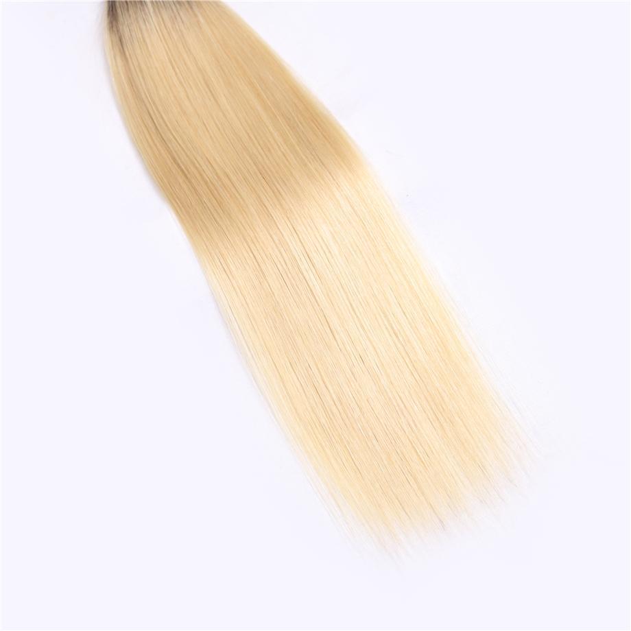 Brésilien Droit 3 Bundles 100% Bundles de Tissage de Cheveux Humains 1B/613 Couleur Remy Extension de Cheveux MYLOCKME