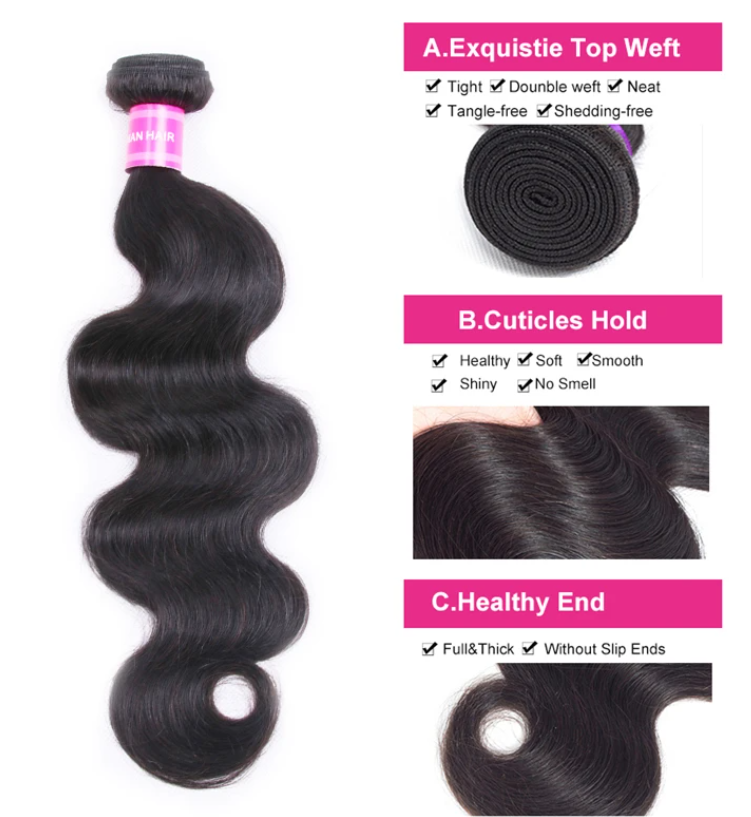 Body Wave Hair 4 Bundles Bundles de Tissage de Cheveux Brésiliens 100% Remy Extension de Cheveux Humains MYLOCKME
