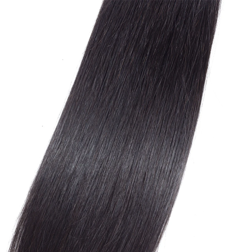 Brazilian Straight 4 Bundles With 4×4 Lace Closure 10A Grade 100% Human Remy Hair MYLOCKME