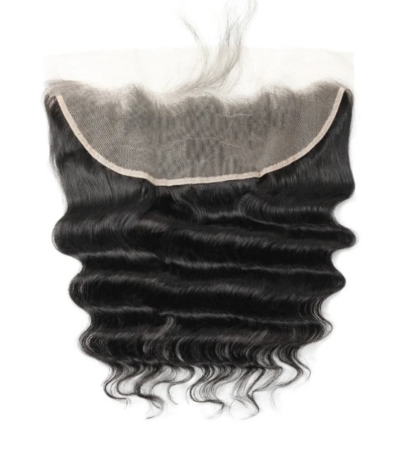 Paquets de cheveux péruviens profonds lâches avec 13*4 cheveux Remy humains de qualité frontale 10A 100% MYLOCKME