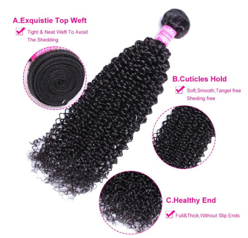 Brazilian Kinky Curly Bundles With 13×4 Lace Frontal 10A Grade 100% Human Remy Hair MYLOCKME