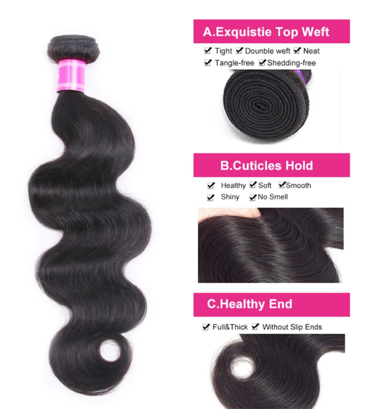 Body Wave 4 Bundles With 40Inches Brazilian Hair Weave Bundles  MYLOCKME
