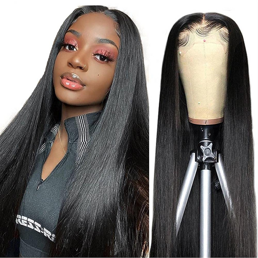 5x5 HD  Lace Closure Wigs Straight Hair Wigs  Natural Color MYLOCKME