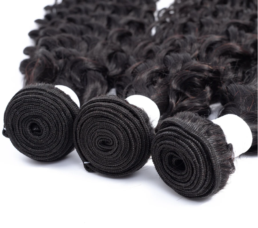 Bundles indiens de vagues d'eau avec fermeture 4 × 4 10A Grade 100% cheveux humains Remy MYLOCKME